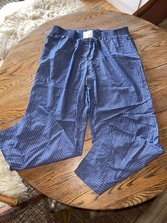 Lioness Pants - Lioness cobain Women's Blue striped 70% cotton pull on pant/XL